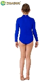 BODY DANZA COLLO ALTO LYCRA BLU BAMBINA